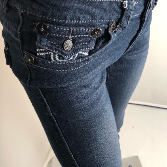 True Religion blue Joey Super T dark rinse blue jeans 29 - Picture 3 of 7